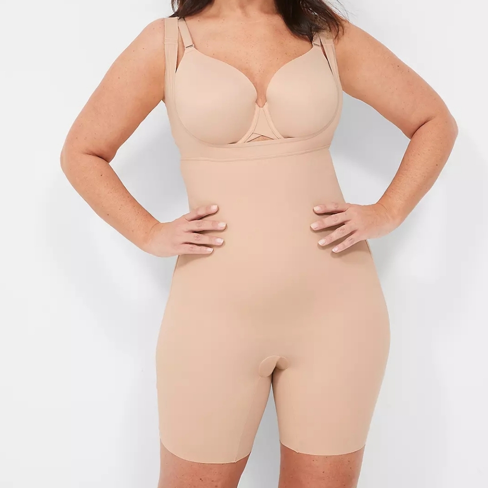 Shape by‎ Cacique Level 3 Invisible Sculpt Open-Bust Thigh Shaper Size 18/20 NWT